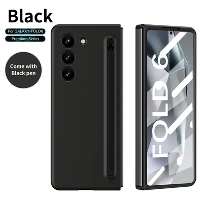 Obrázek produktu pro Pouzdro na Samsung Galaxy Z Fold 6 tenké odolné proti nárazu a poškrábání pouzdro s integrovaným perem a ochranou displeje černé