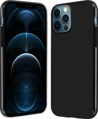 Image de Avizar, coque en silicone avec bumper pour Apple iPhone 12 Pro Max, noire