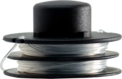 A spool of trimmer line for a Grizzly Tools string trimmer.