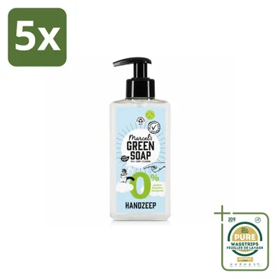 Image de 5 x Savon pour les mains "Marcel's Green Soap", sans ingrédients controversés - Soin doux - 250 ml - Pack économique - 5 pièces