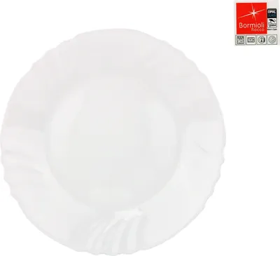Produktbild von EBRO Platte rund, 32cm, Servierteller, Buffet, Vorspeisen , Weiß, Opal-Hartglas