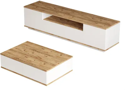 Produktbild von Skye Decor, Fr17-Aw, Wohnzimmer, Wohnzimmermöbel-Set, Atlantische Kiefer, 180 x 44,6 x 44,5 cm