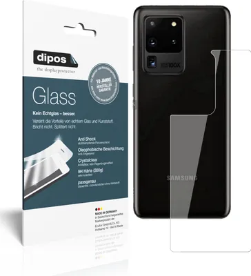 Produktbild von 2x Schutzfolie für Samsung Galaxy S20 Ultra Rückseite - Anti-Shock 9H Folie dipos Glass Kunststoffglas