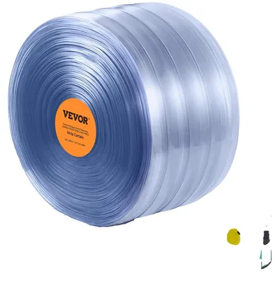Zdjęcie produktu dla Zasłona Paskowa Vevor 100Ft X 12Cali X 0 12 Grubość Przezroczysta Pvc Mocna