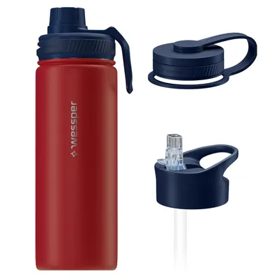 Obrázek produktu pro Termoska Wessper B3 THERMOSTEEL 0,5 l, červená, se 3 uzávěry