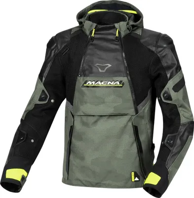 Produktbild von Macna Bradical Camo wasserdichte Motorrad Textiljacke, grün/camouflage, XL