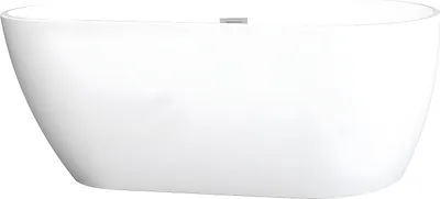 Produktbild von Freistehende asymmetrische Badewanne 160 x 80 x 59 cm Acryl Weiß 240 L LEPINE