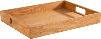 Produktbild von APS 761 Serviertablett aus geöltem Eichenholz, 45 x 35 x 6 cm, mit 2 Griffmulden