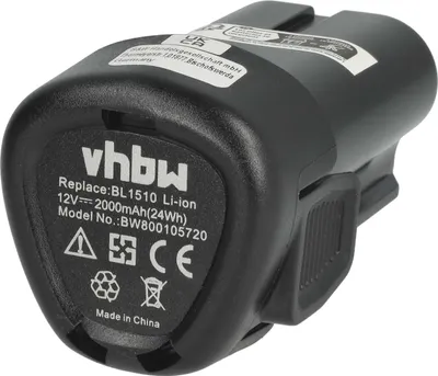 Produktbild von vhbw Akku kompatibel mit Black & Decker PSL12, LDX112C Werkzeug (2000 mAh, Li-Ion, 12 V)