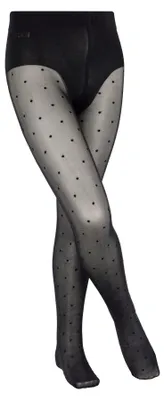 Productafbeelding van FALKE Uni kinderlegging, model Romantic Dot, kleur K, transparant, dik, met print, maat S
