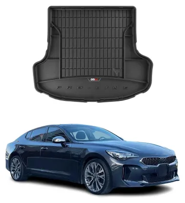 Productafbeelding van OMAC rubberen bagagerek voor Kia Stinger liftback, modeljaren 2017-2025, gemaakt van TPE