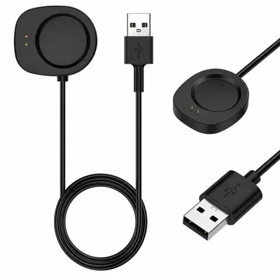 Produktbild von Smartwatch Ladekabel für Amazfit T-Rex 3 und Balance 100 cm USB Ladekabel 5V 1A Schwarz