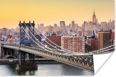 Produktbild von MuchoWow® Poster Manhattan-Brücke in New York 90x60 cm - Schlafzimmer