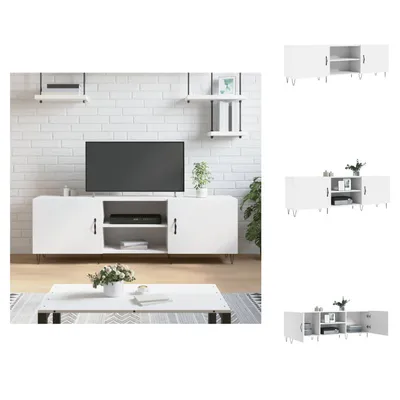 Image de vidaXL Armoire TV Blanc 150x30x50 cm Bois composite - Meuble TV