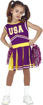 Productafbeelding van Cheerleader-kostuum voor meisjes, maat: 98/104