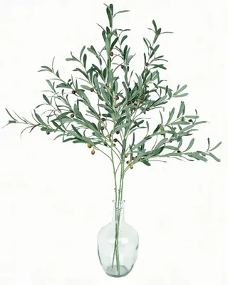 Kunstolijftakken 110 cm, 3 Stück, Olivenbaum-Deko