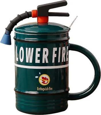 Produktbild von Famanu Kaffeebecher Feuerwehrlöscher - Grün