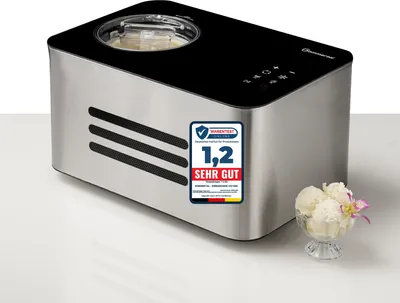 Produktbild von Zmrzlinovač Sommertal ICE1500 Výrobník zmrzliny 3 v 1, mléčná zmrzlina a sorbet, nerezový zmrzlinovač s funkcí udržování chladu, výroba vlastní zmrzliny, 1,5 litru, 150 W s kompresorem