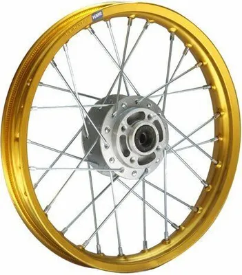 Produktbild von Alu Felge Eloxiert 14 Zoll vorne gold Pit Bike Dirt Bike Cross HMParts