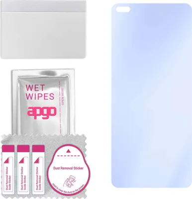 Produktbild von apgo Hybrid Schutzglas, kompatibel mit Realme X50T, 9H Härte, Flexible Nano Glass PRO, toller Ersatz für Hartglas, kratzfester Displayschutzglas, Displayschutz, Full Glue
