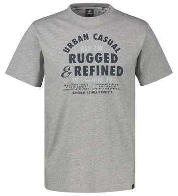 Produktbild von Lerros Übergrößen T-Shirt grau melange Frontprint