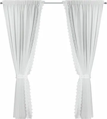 Immagine prodotto di EUROFIRANY | Set di tende - KAJA - 140x270 cm - Bianco - Decorazione elegante della finestra - Tenda con pizzo