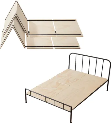 Obrázok produktu pre VEVOR Bunkie Board plná veľkosť skladacích roštov na posteľ s pripojením, drevený matrac, podpora pod matrac, pripravený na použitie, 8-dielny, prírodné drevené rošty