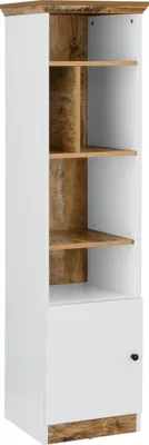Produktbild von Bücherregal >Lastor< in Weiß - 40x150x40cm (BxHxT)