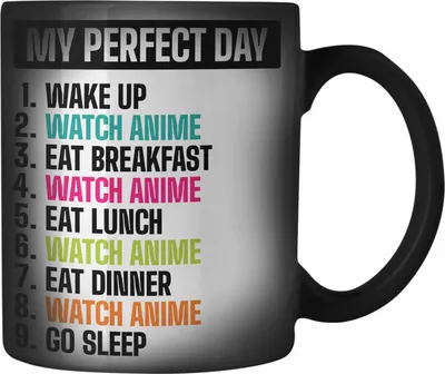 Produktbild von Trendation -  Anime Farbwechsel Zauber-Tasse Geschenk Spruch Karabiner Farbwechsel Zauber-Tasse Edelstahl Geschenke Deko (Schwarz)