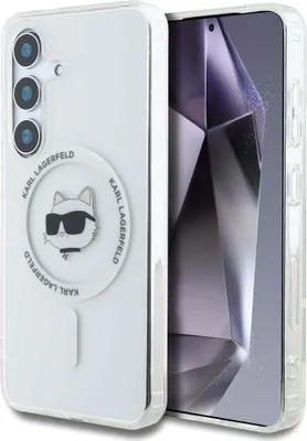 Image de KARL LAGERFELD case passend für SAMSUNG S25 KLHMS25SHLSCHH (Magnetic IML Metal Choupette Head) blanc