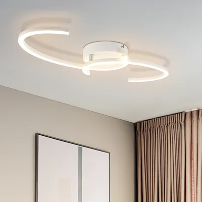Produktbild von ZMH stropní lampa LED stropní světlo kuchyň 24W lampa do obývacího pokoje moderní design lampa do ložnice 3000K teplá bílá lampa do obývacího pokoje kuchyňská lampa 330° otočná 2-kroužková bílá stropní svítidla do ložnice jídelny