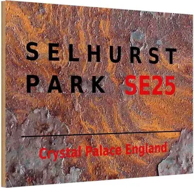 Produktbild von vianmo Holzschild 12x18 cm England Selhurst Park SE25