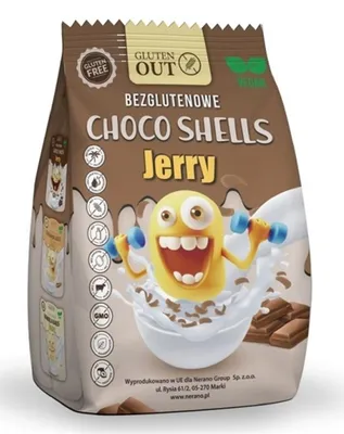 MUSZELKI ZBOŻOWE KAKAOWE BEZGLUTENOWE 375 g - JERRY GLUTEN OUT