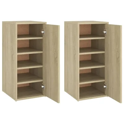 Immagine prodotto di vidaXL Scarpiere 2 pezzi rovere Sonoma 32x35x70 cm Materiale legno
