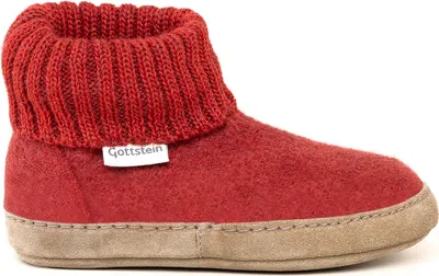 Produktbild von Gottstein Alpine Boot LE Kinder Hüttenschuhe mit Ledersohle Rot, 48/405-1353