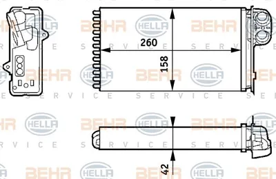 Produktbild von HELLA Wärmetauscher Innenraumheizung 8FH 351 313-421
