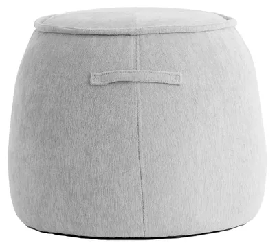 Image de Pouf Light & Living SIBIU en tissu coloris sable – Ø50x40 cm