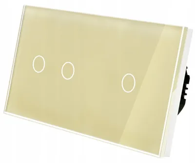 Produktbild von Indual Glas Touch Schalter Doppel + Kreuzschaltung Gold