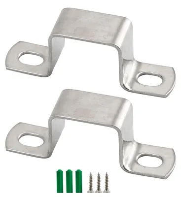 Zdjęcie produktu dla Zestaw 20 sztuk, stal nierdzewna, wsporniki rurowe w kształcie litery "U", wymiar 10x10 mm