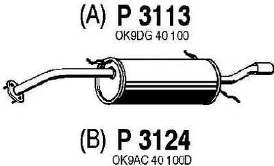 Produktbild von VEGAZ KS-143 Endschalldämpfer für KIA CLARUS (K9A) Auspuff