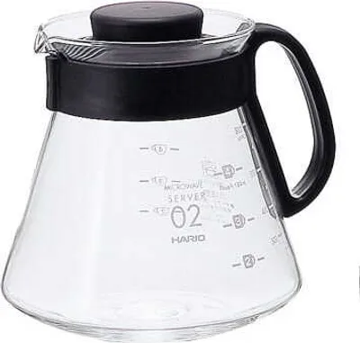 Zdjęcie produktu dla Hario V60 Range Server 600, 0,6 l, Szkło, Polipropylen (PP), Czarny, Przezroczysty, 131 mm, 121 mm, 128 mm