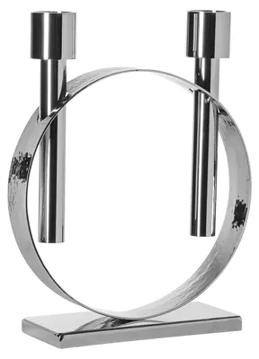 Image de Chandelier CARPIO à 2 lumières - H. 26,5 cm - argent - acier inoxydable