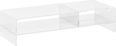 Immagine prodotto di Supporto per monitor con vano tastiera, trasparente, per monitor fino a 24 pollici, 2 ripiani, acrilico, 50,8 x 19 x 12 cm