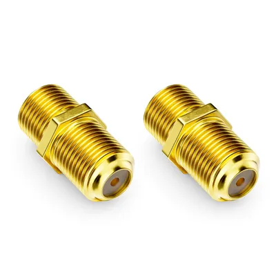 Produktbild von deleyCON SAT Adapter Verbinder, 2x F-Buchse schmale Mutter, 2 Stück