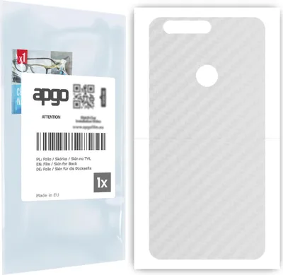 Produktbild von apgo Rückseite Schutzfolie für Honor 8 -  Hinten Schutzfolie Carbon Transparent (durchsichtig), Rückseite Folie schützt vor Kratzern und Fingerabdrücken