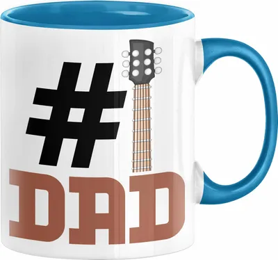 Produktbild von Gitarrenspieler Nummer 1 Dad Vater Tasse Geschenk Gitarre Papa Geschenkidee Bester Papa Der Welt Vatertag Lustige Geschenkidee (Blau)