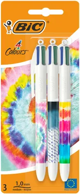 Immagine prodotto di 4 colori messaggio Tie Dye penna 3pcs BIC