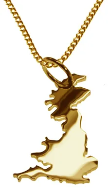 Produktbild von 50cm Halskette + England Anhänger in 585 Gelbgold