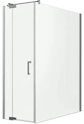 Produktbild von Jungborn Duschtür mit Seitenwand SETTE Drehtür mit Festteil links und Seitenwand rechts 80 x 160 x 200 cm Profil chrom K