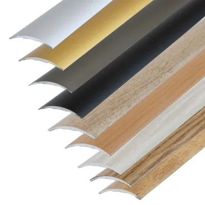 Produktbild von Dalsys Übergangsprofil selbstklebend 100cm x 60mm Ausgleichsprofil aus Aluminium, geeignet für u.a. Fliesen, Laminat und Parkett Eiche